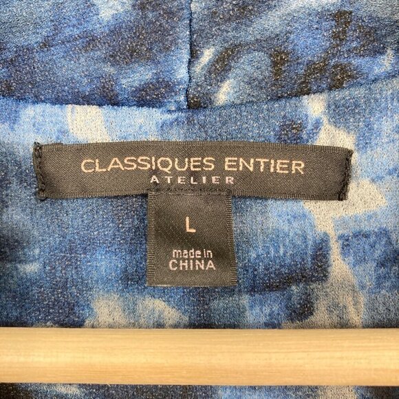 Classiques Entier Silk Blend Ruffle Surplice Neckline Sleeveless Blouse L - Picture 3 of 3